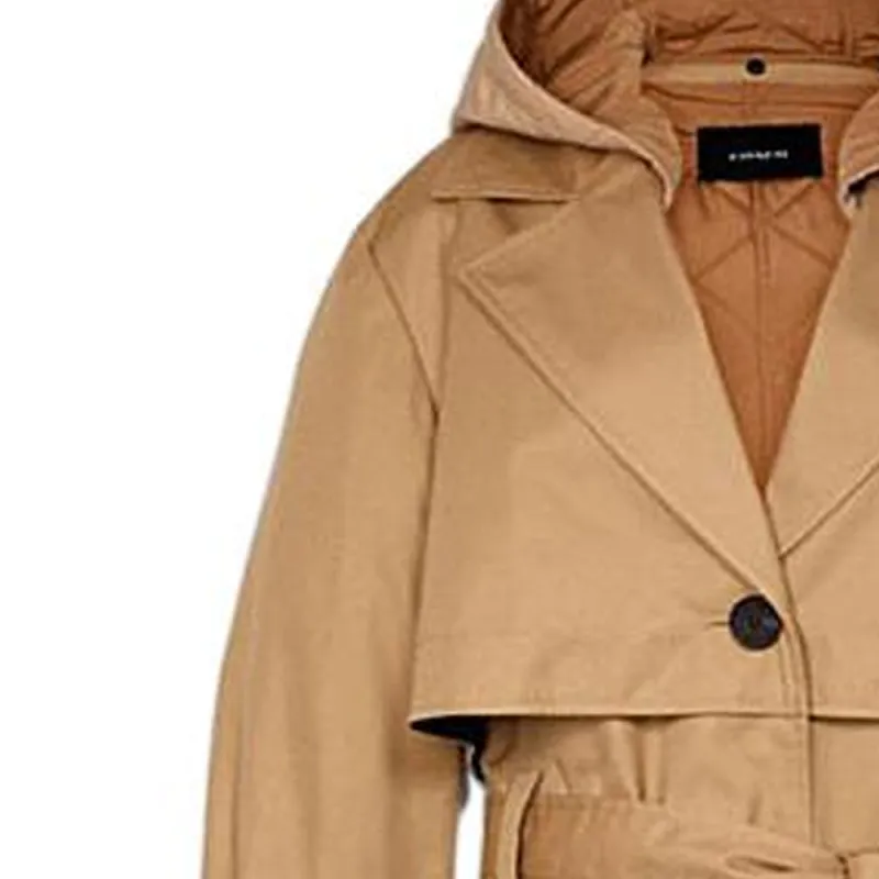COACH Trench Coats Women's Light Brown-3