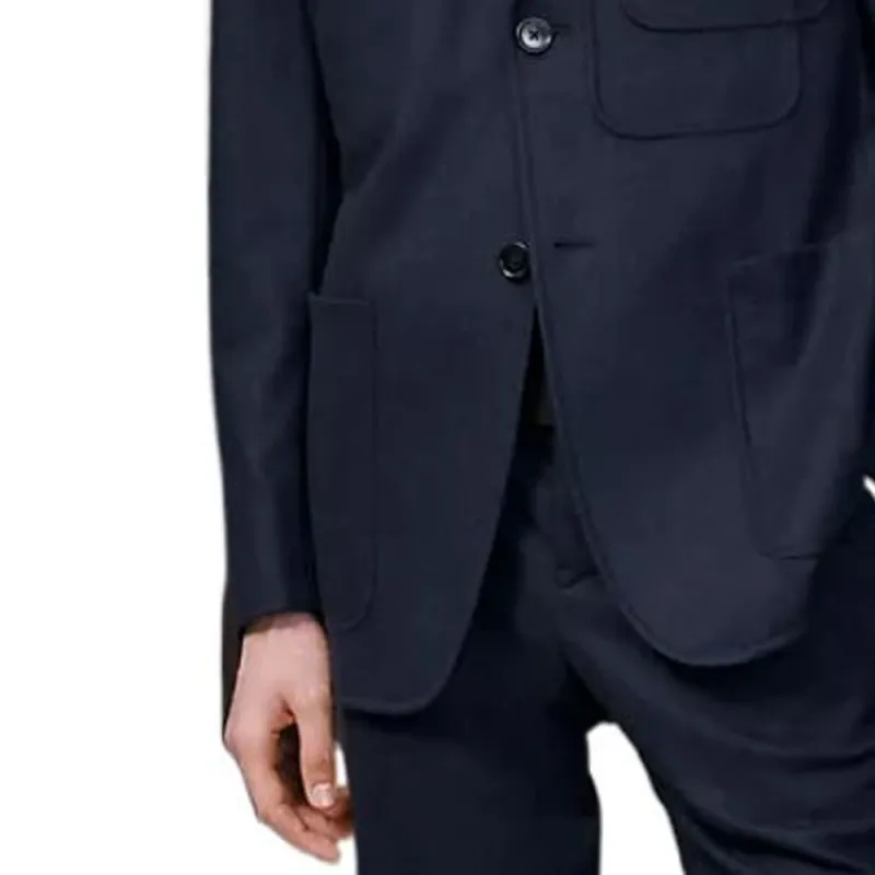 HERMES Jackets Men Marine Blue-4