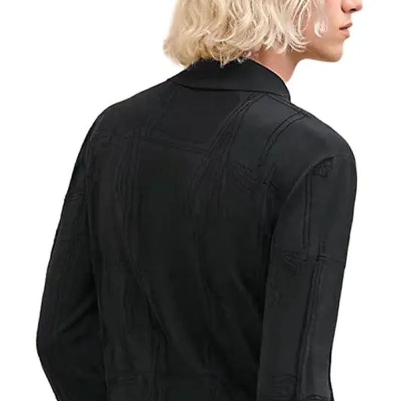 HERMES Jeu De Points Harnais Knitwear Men's Black-4