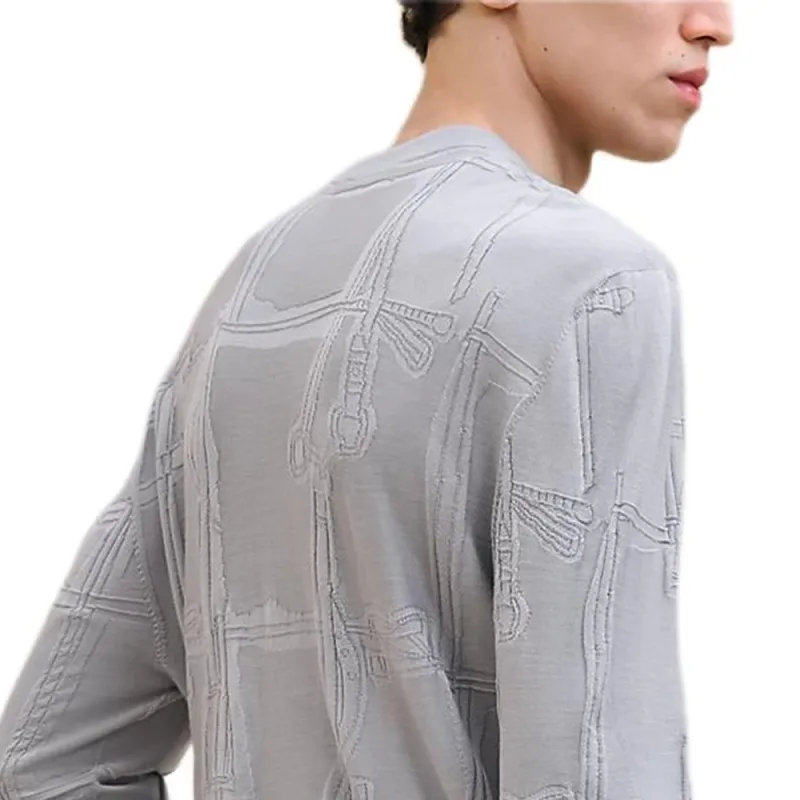 HERMES Jeu De Points Harnais Sweater Men's Flint-3