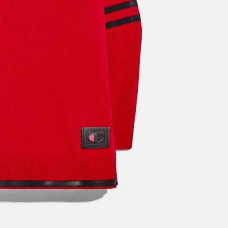 COACH x Champion SS21 Cashmere Sweater Women's Red-4