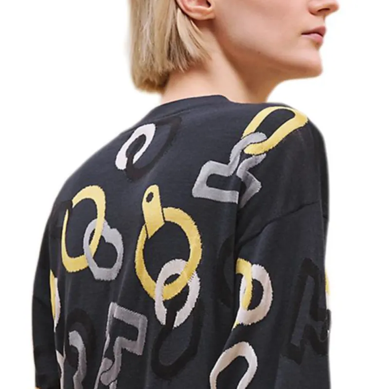 HERMES FW24 Sweater Women's Black Blue-3