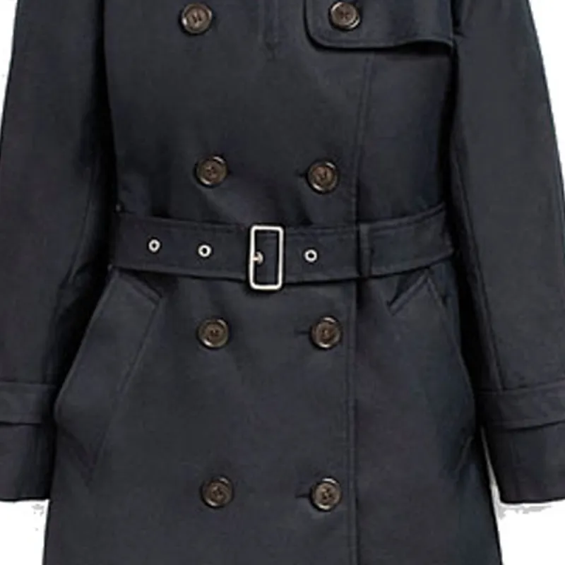COACH Trench Coats Women's Marine Blue-3