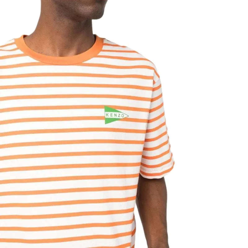 KENZO Striped Logo print T shirt-5