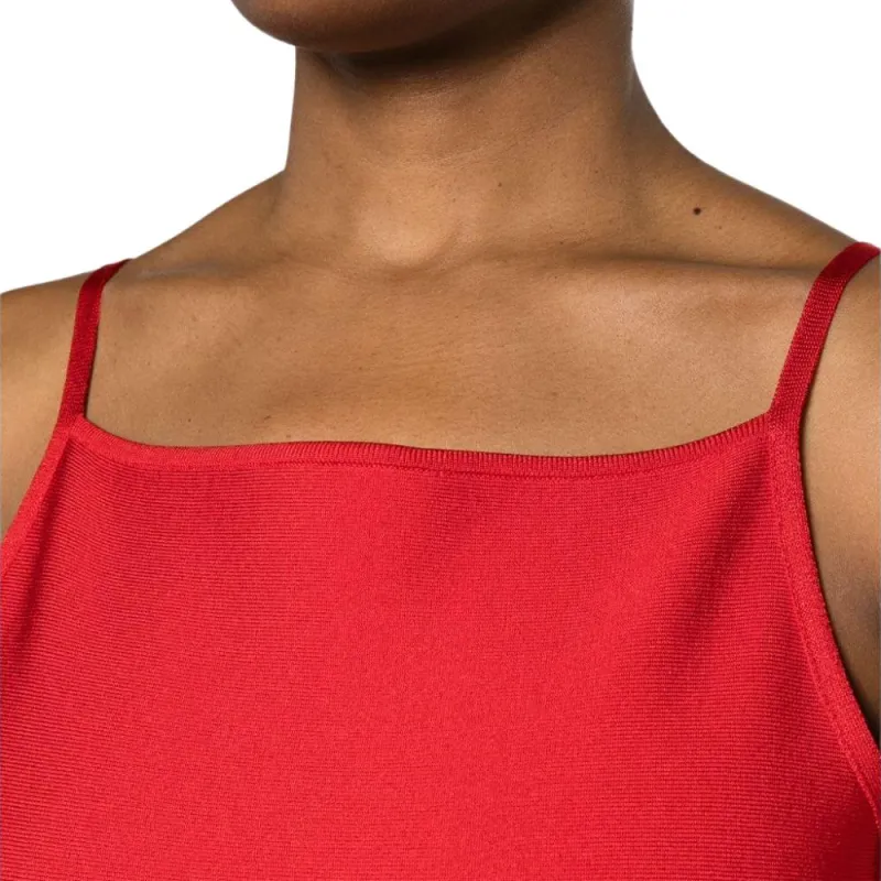 Alexander McQueen Square-neck Flared Midi Dress-4
