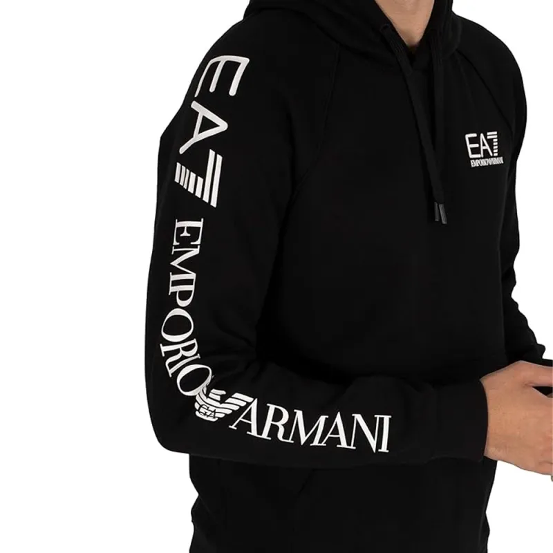 EMPORIO ARMANI Logo-Printed Drawstring Hoodie-4