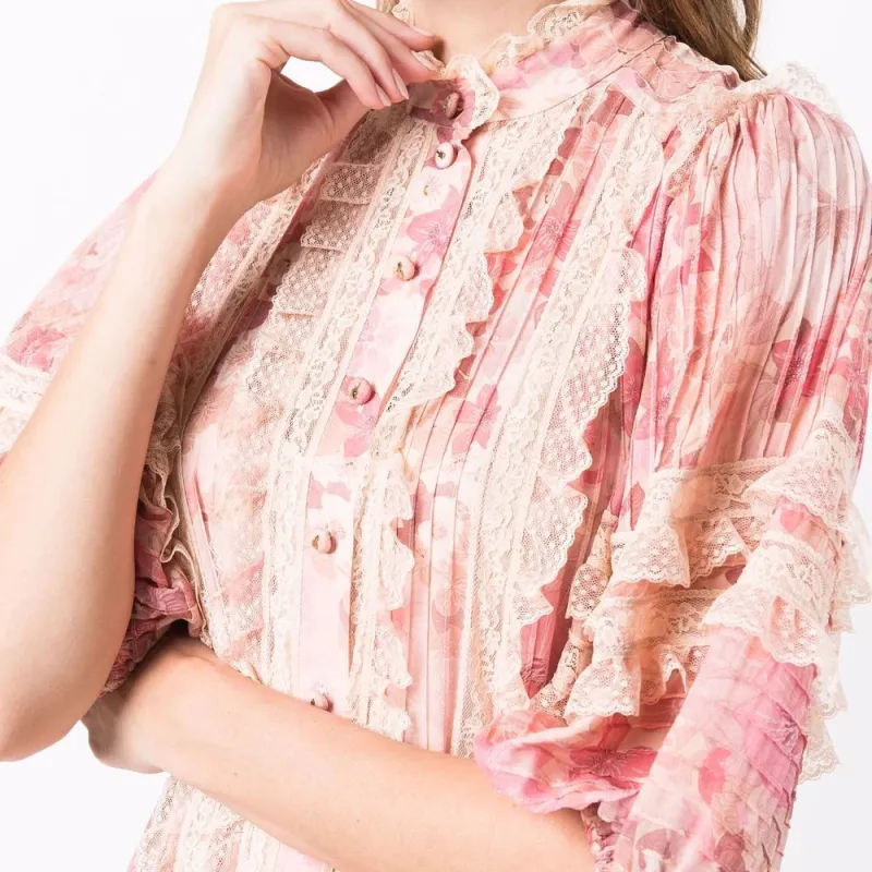 Zimmermann Short Sleeved Dresses Women's Pink-4