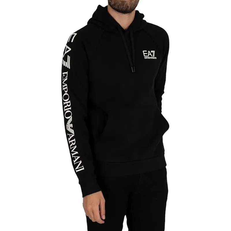 EMPORIO ARMANI Logo-Printed Drawstring Hoodie-3