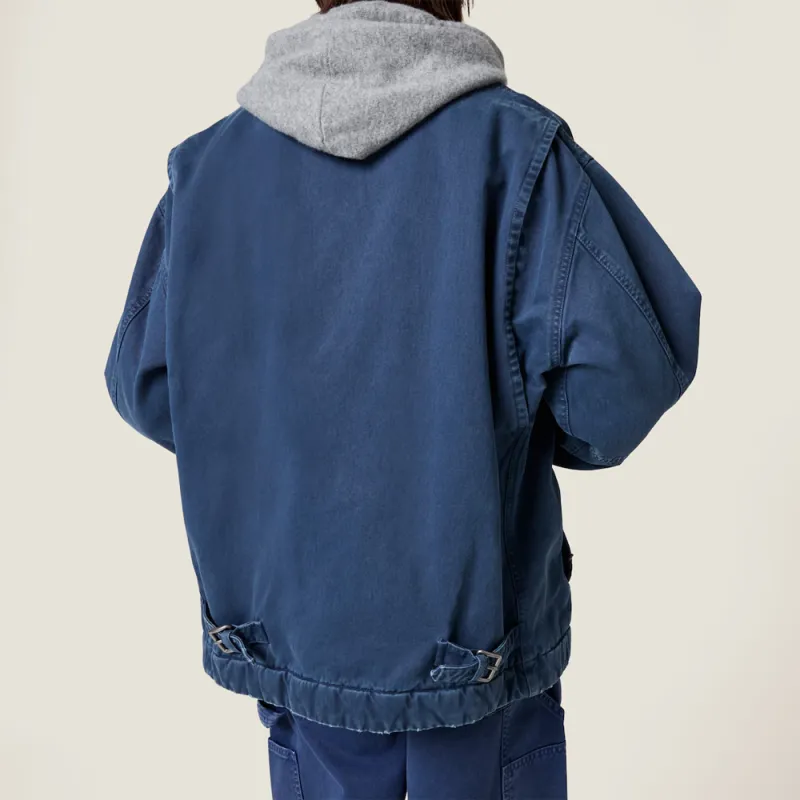 MIU MIU Logo Detailed Zipped Jacket-5
