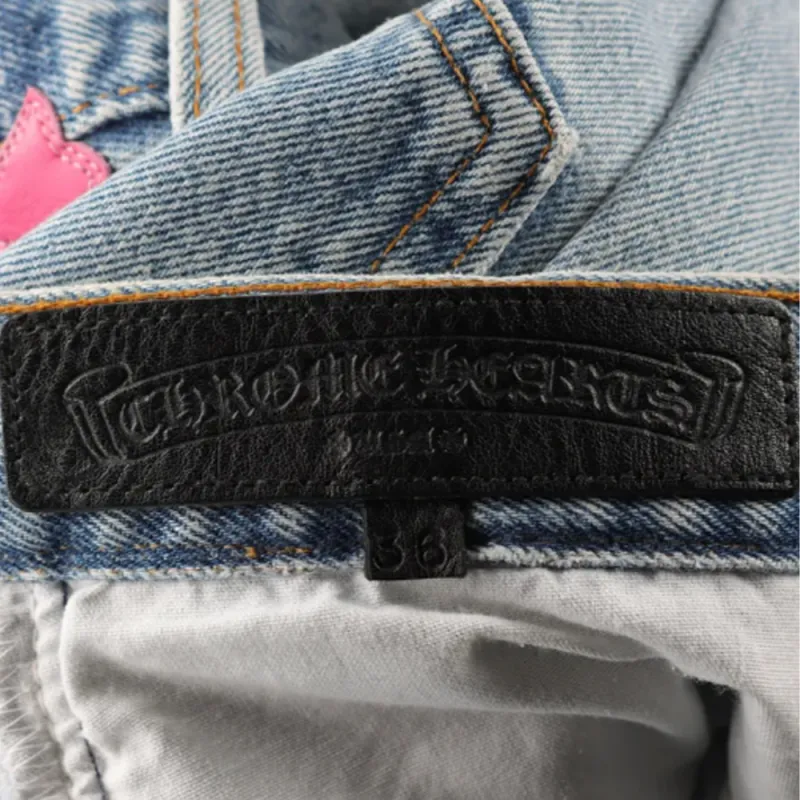Chrome Hearts Jeans Men Blue-2
