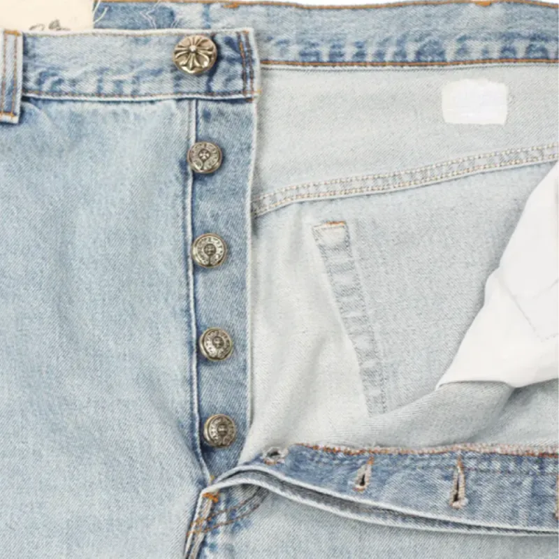 Chrome Hearts Jeans Men Blue-4