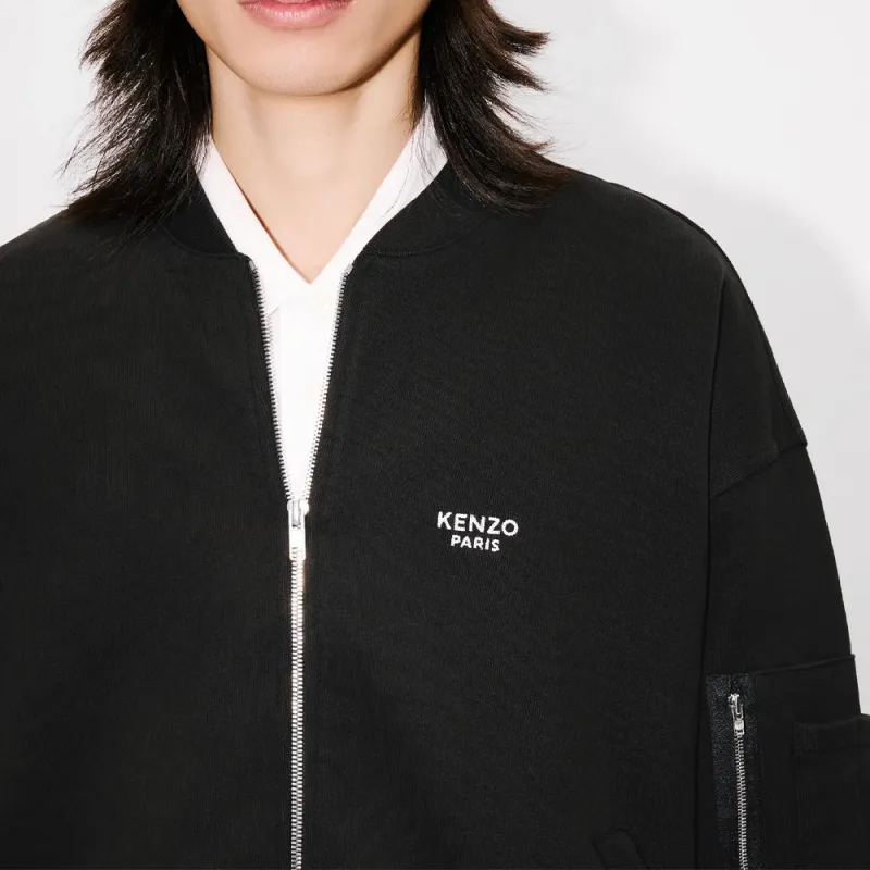 KENZO Logo Embroidered Zip Up Jacket-5