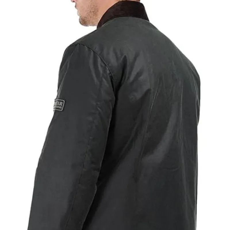 BARBOUR Tourer Logo Patch Waxed Jacket-4