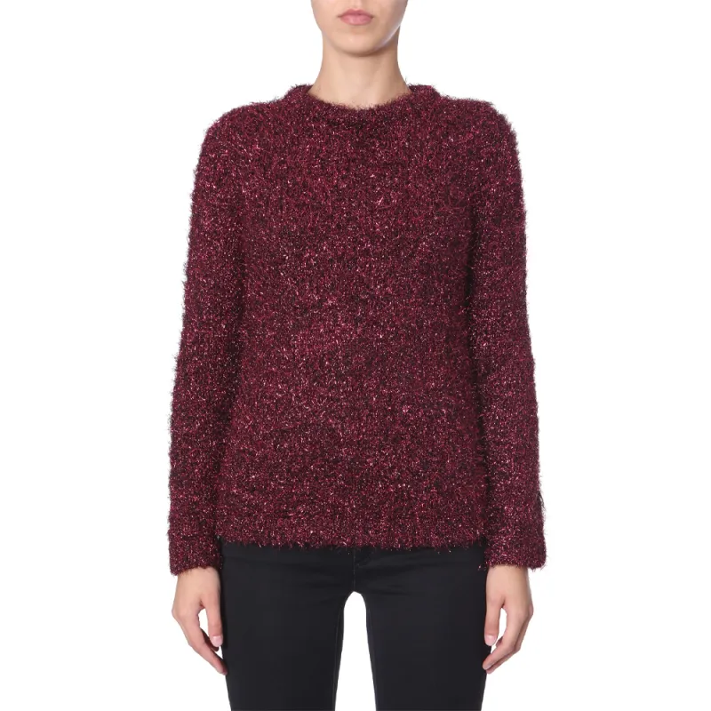SAINT LAURENT FW22 Cashmere Sweater Women's Fuchsia-1