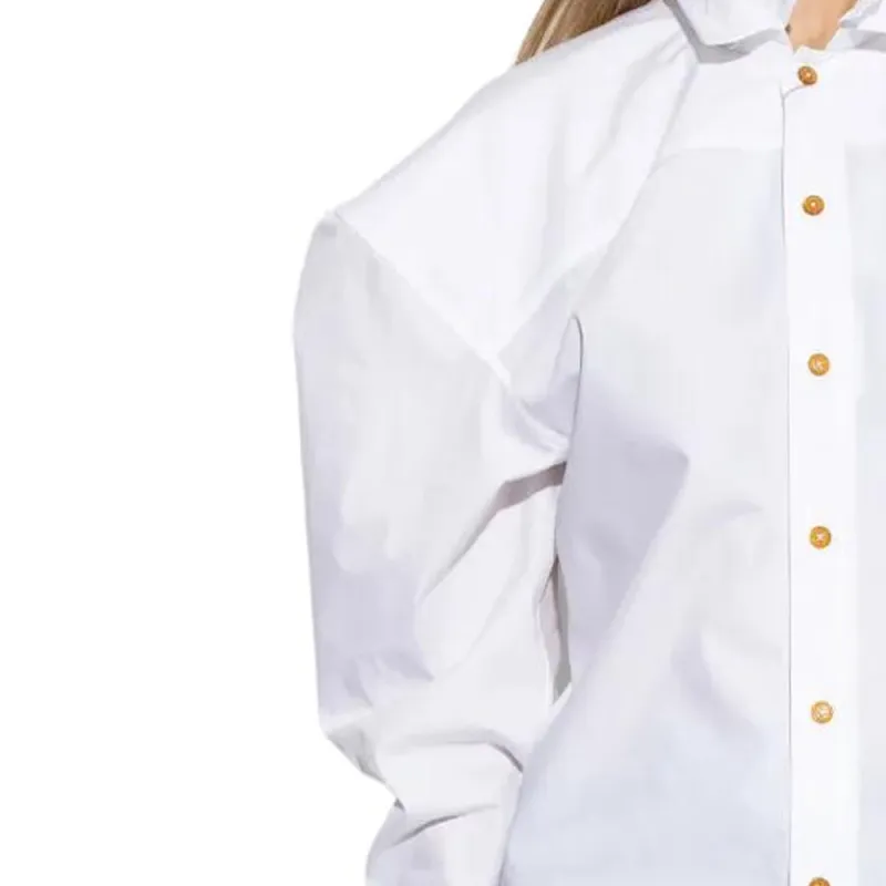 Vivienne Westwood Logo Embroidered Curved Hem Shirt-4