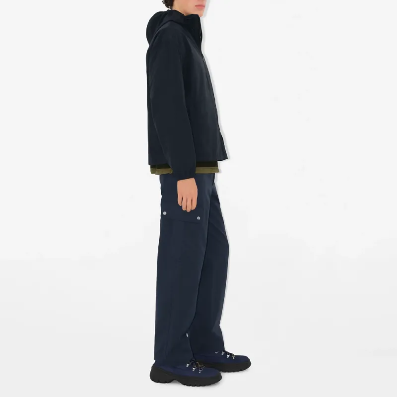 Burberry Logo Detailed Hooded Zipped Jacket-3