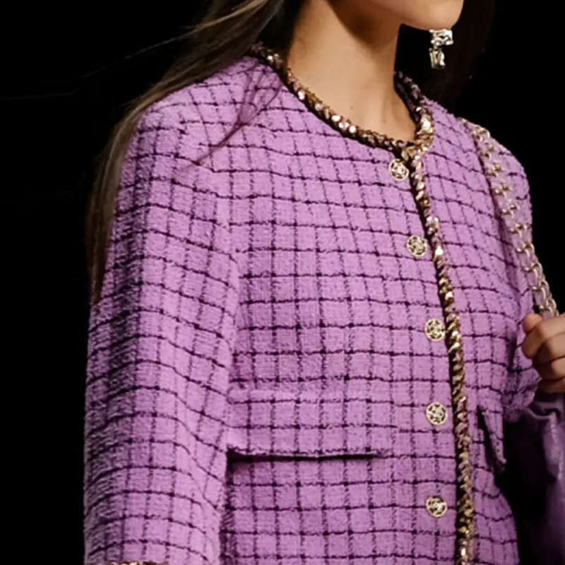 CHANEL Jackets Women's Purple-4