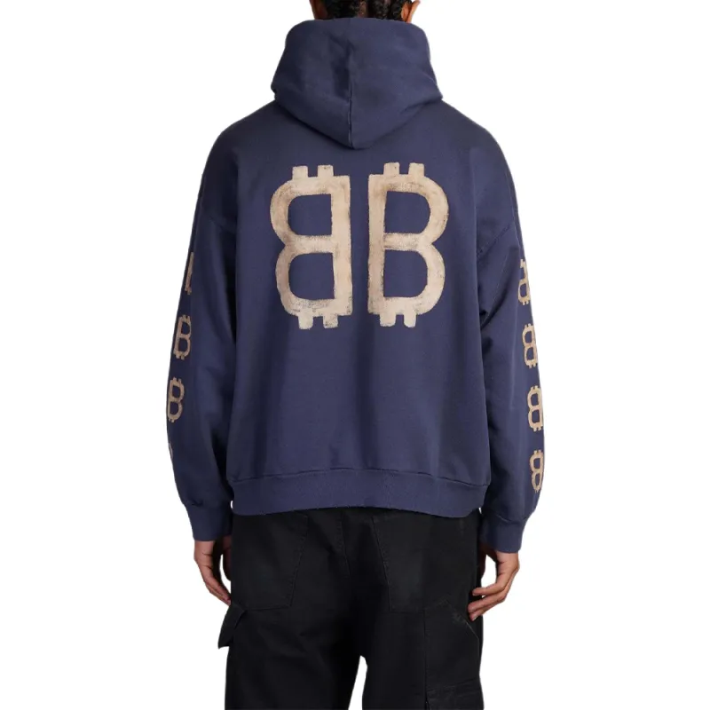 Balenciaga 2020s Crypto BB logo Hoodie-3