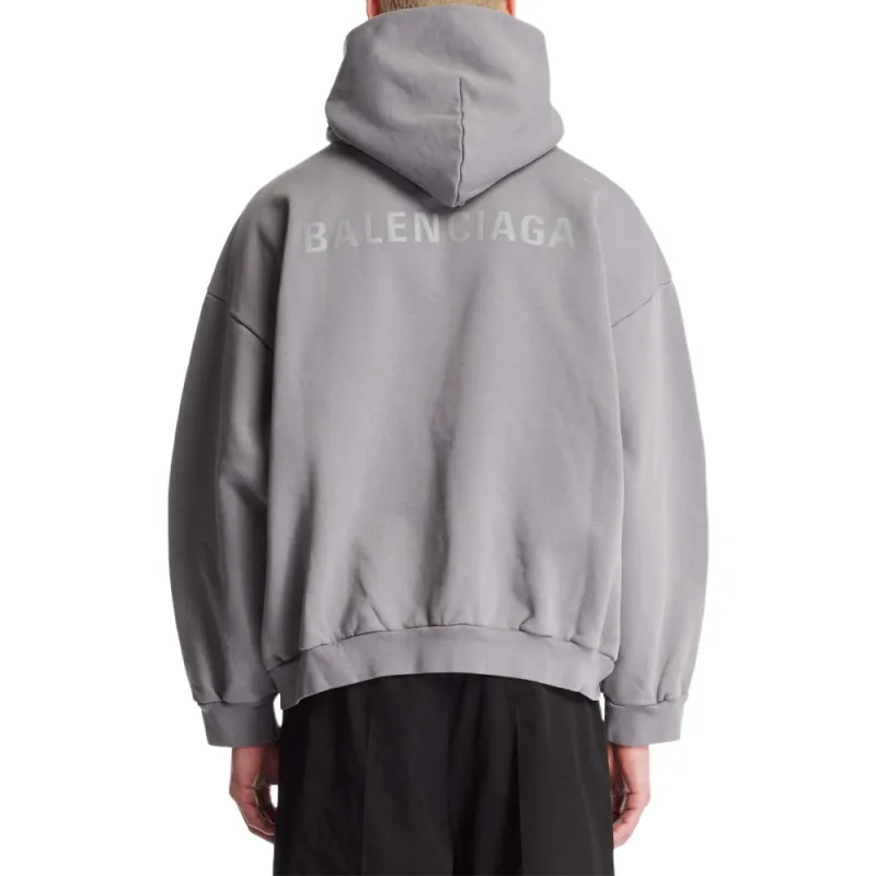 Balenciaga Logo Embroidered Hoodie-2