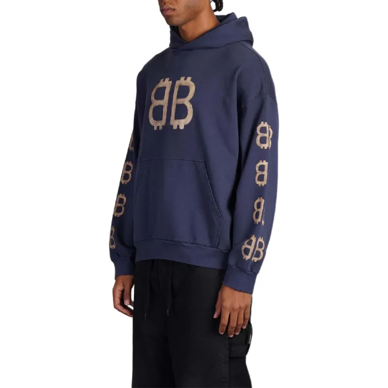 Balenciaga 2020s Crypto BB logo Hoodie-4