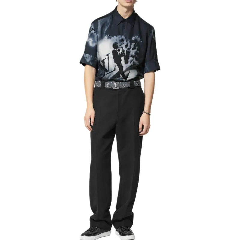 LOUIS VUITTON Shirts Men Dark Blue-4