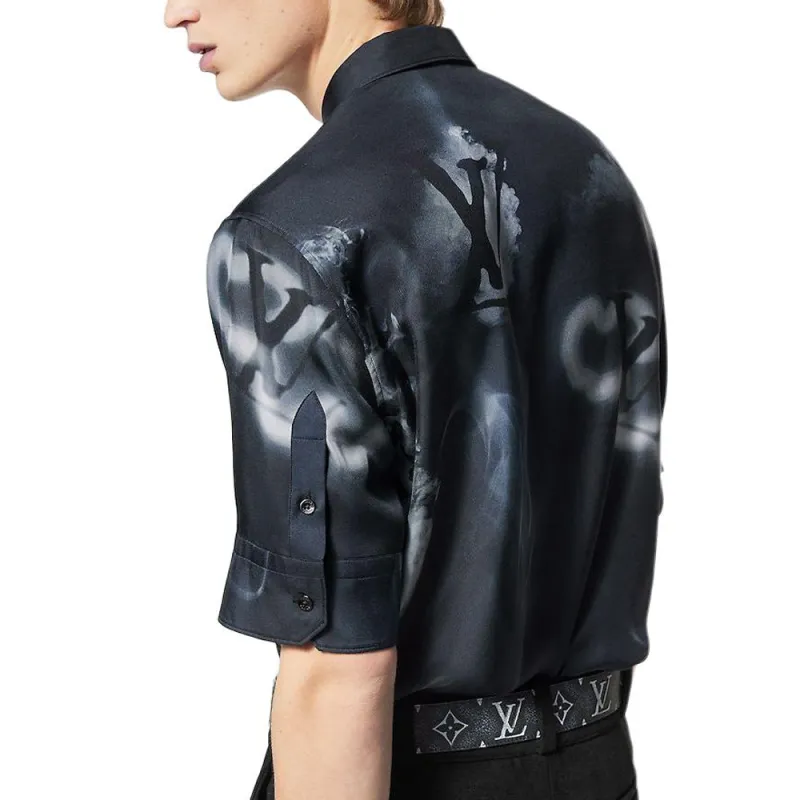 LOUIS VUITTON Shirts Men Dark Blue-3