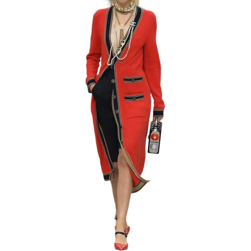 CHANEL Knitwear Women's Red Black-2