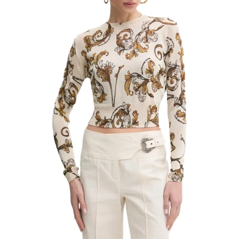 VERSACE JEANS COUTURE Printed Lurex Sweater-2