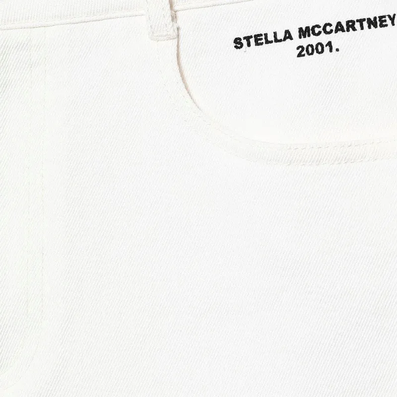 Stella McCartney FW23 Denim Shorts Women's White-3