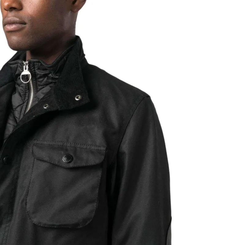 BARBOUR Ogston High-Neck Waxed Jacket-4