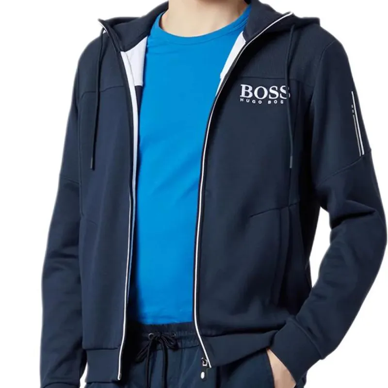 HUGO BOSS Regular Fit T Shirt In Single Jersey T Shirt Men's Blue-3