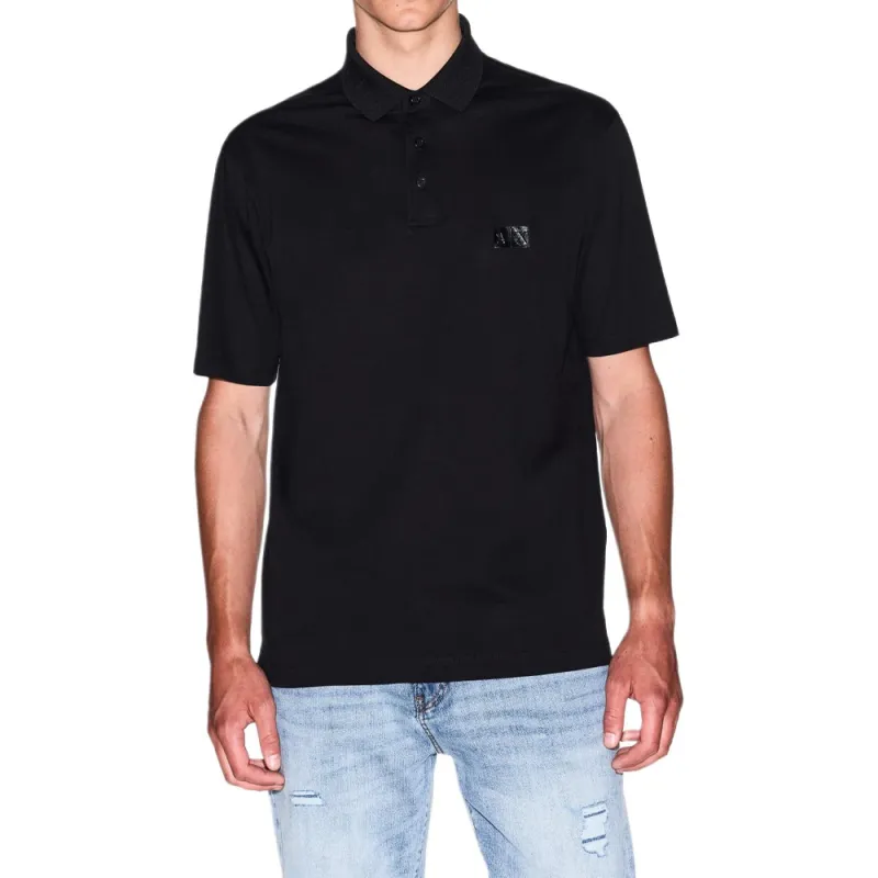 ARMANI EXCHANGEAE SS25 Polo Shirt Men's Black-1