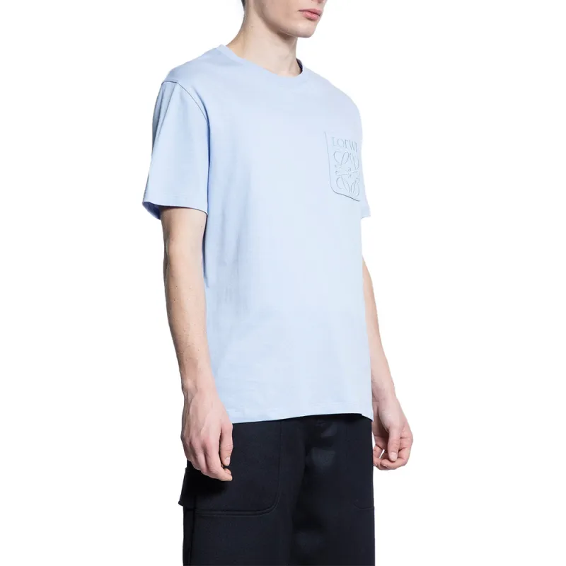 LOEWE Logo Embroidered Crewneck T Shirt-4