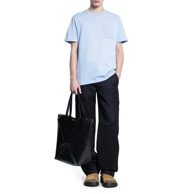 LOEWE Logo Embroidered Crewneck T Shirt-5