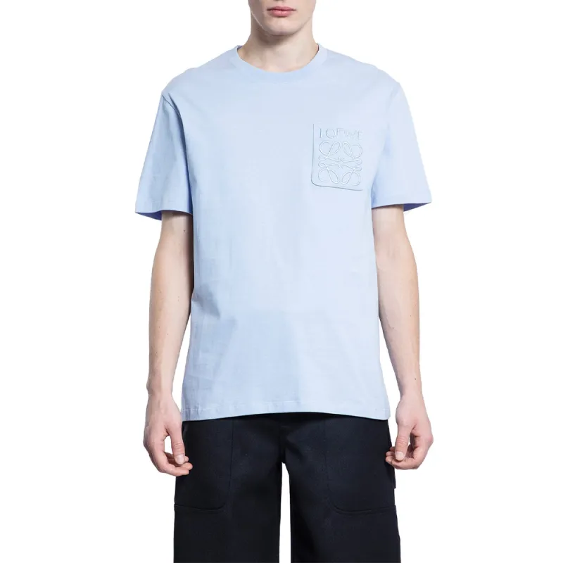 LOEWE Logo Embroidered Crewneck T Shirt-2