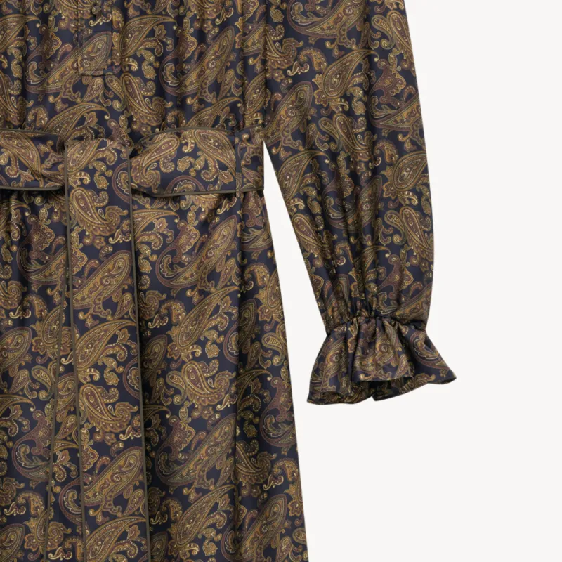 SAINT LAURENT Paisley print Silk Dress-4