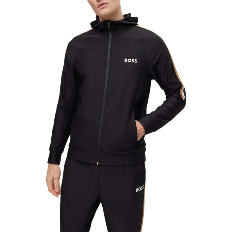 HUGO BOSS Logo Printed Zipped Hoodie-2