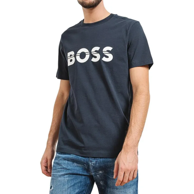 HUGO BOSS Logo patch Cotton T shirt-2