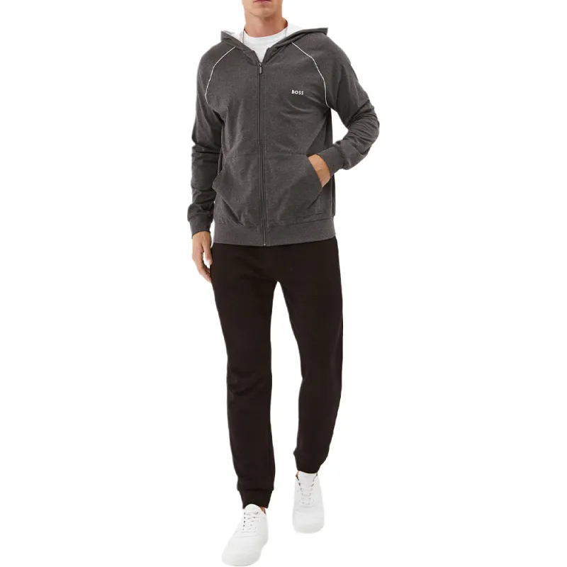 HUGO BOSS Logo embroidered Zip up Hoodie-4
