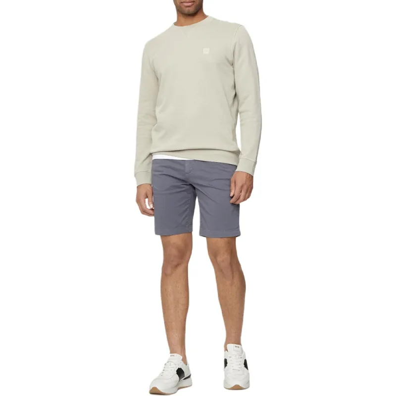 HUGO BOSS Slim-Fit Shorts In Stretch-Cotton Twill Casual Shorts Men's Dark Blue-3