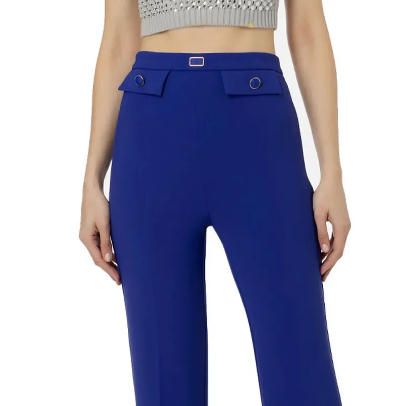 Elisabetta Franchi Flared Palazzo Trousers-4