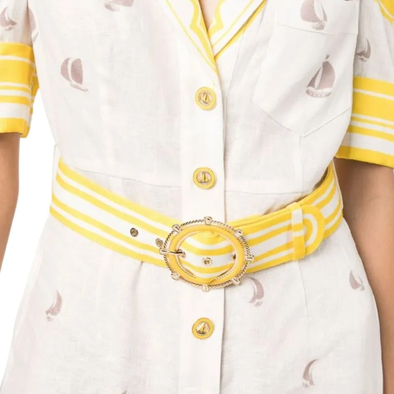 Zimmermann Boat-print Belted Jumpsuit-4