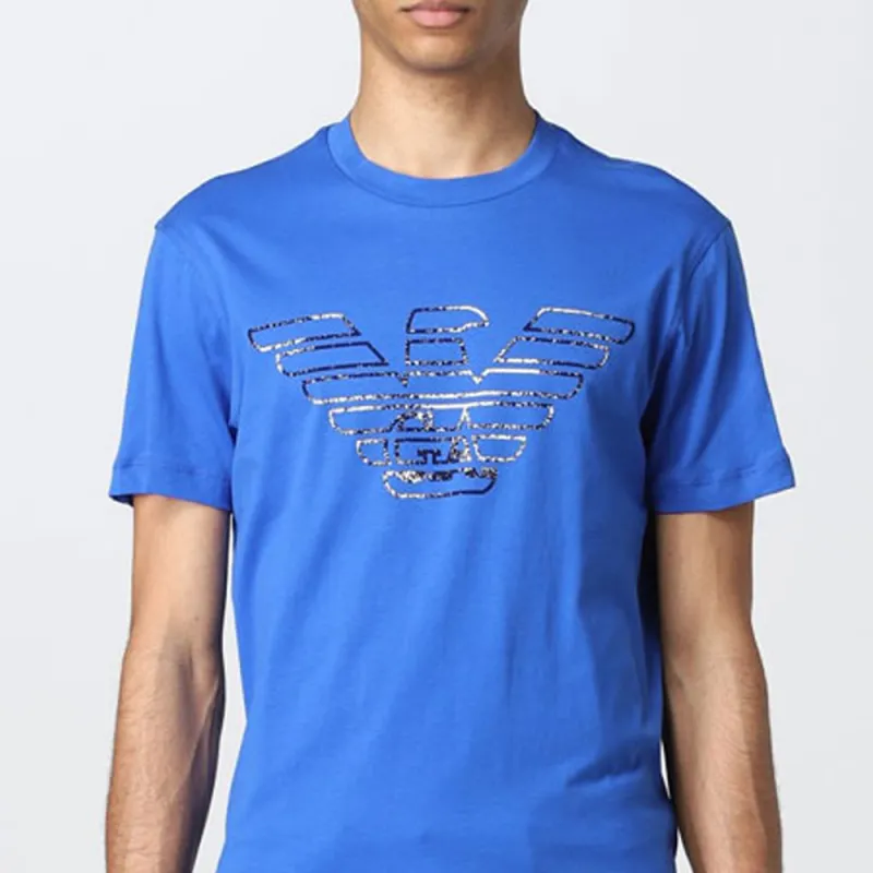 EMPORIO ARMANI T Shirts Men Blue-3