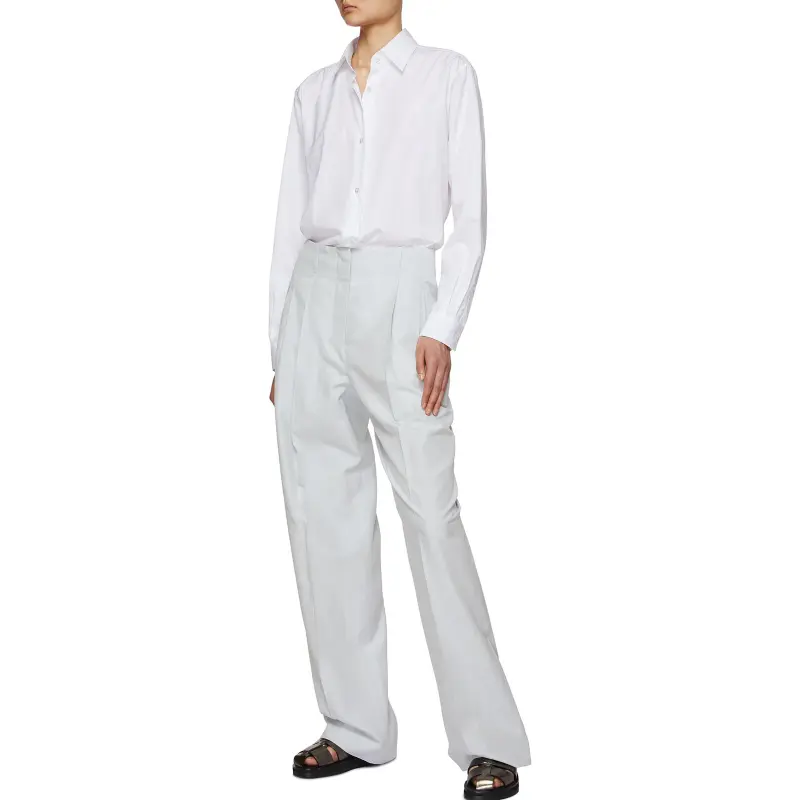 Bottega Veneta High Waist Satin Trousers-2