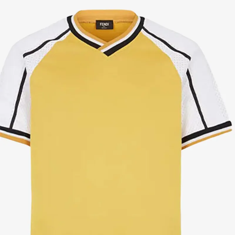 FENDI T-Shirts Men Yellow-3