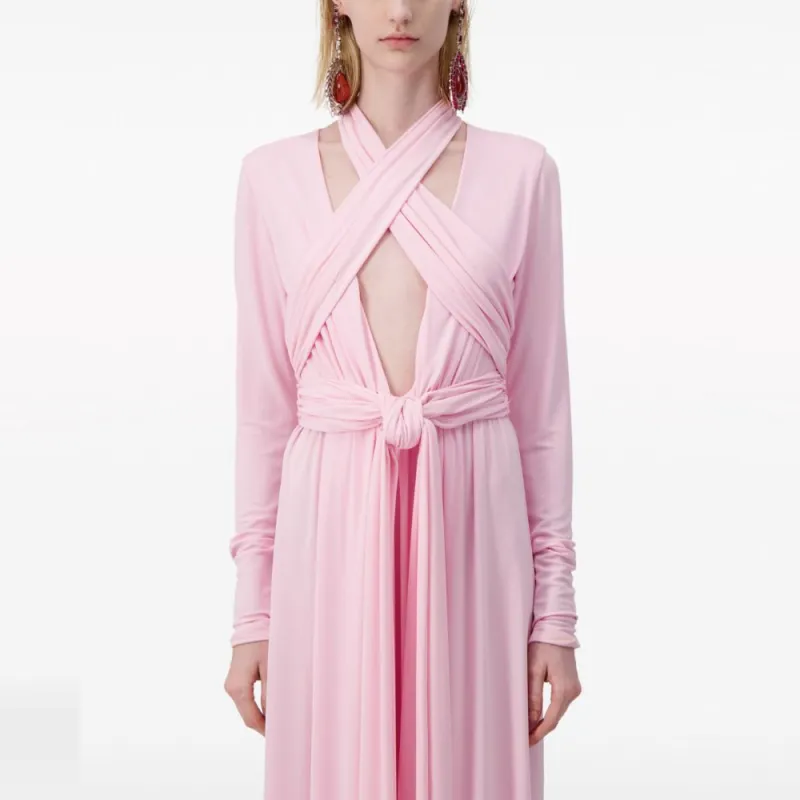 Giambattista Vall Draped Cashmere silk Blend Gown-4