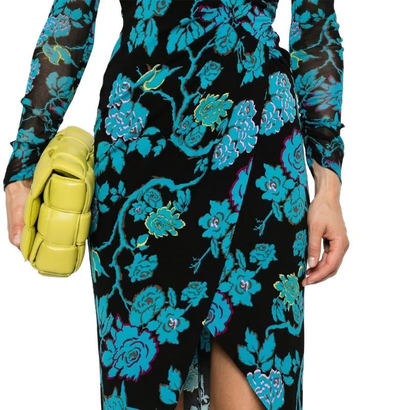 DVF Diane Von Furstenberg Nevine Floral print Midi Dress-3