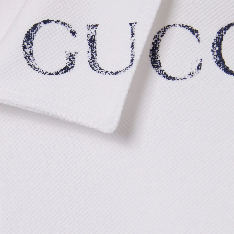 GUCCI Printed Short Sleeve Polo Shirt-5