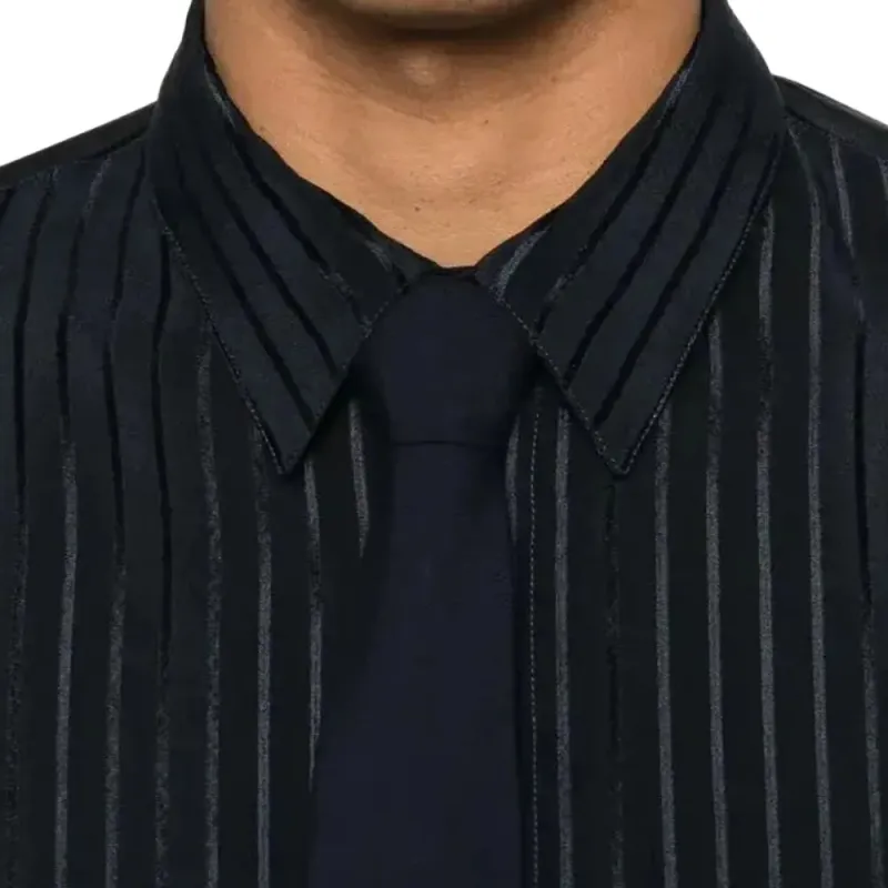 SAINT LAURENT Striped Silk Shirt-4