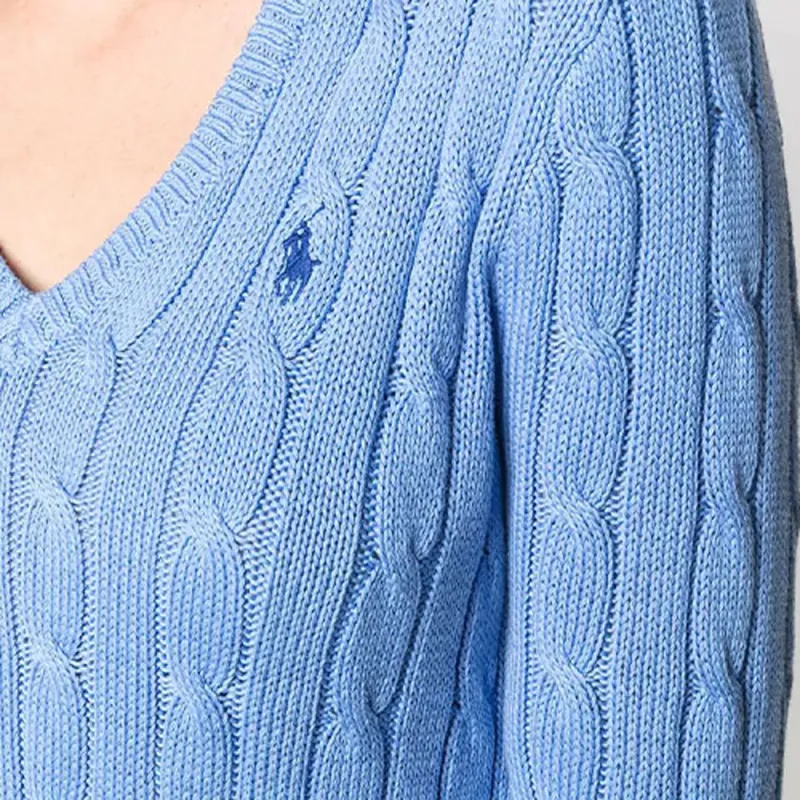 Polo Ralph Lauren Kimberly Cable-Knitted V-Neck Jumper-4